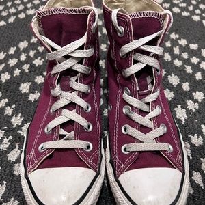 Converse Hi Top Maroon/Burgundy | Women’s 7